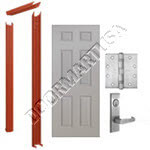 Knock Down Frame & 6-Panel Hollow Metal Door Mortise Unit