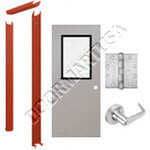 Knock Down Frame & Hollow Metal Door with Vision Lite Cylindrical Unit