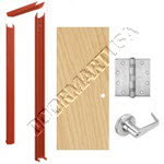 Knock Down Frame 16 Gauge & Solid Core Architectural Birch Wood Door Cylindrical Unit