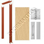Knock Down Frame & Solid Core Architectural Birch Wood Door Push/Pull Unit