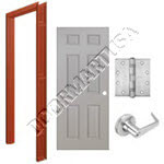Welded Frame & 6-Panel Hollow Metal Door Cylindrical Unit