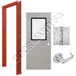 Welded Frame & Hollow Metal Door with Vision Lite Cylindrical Unit