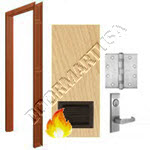 Welded Frame & Solid Core Architectural Birch Wood Door with Louver Mortise Unit - Fire Rated