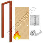 Welded Frame 16 Gauge & Solid Core Architectural Birch Wood Door Cylindrical Unit - Fire Rated