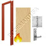Welded Frame 16 Gauge & Solid Core Architectural Birch Wood Door Mortise Unit - Fire Rated