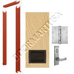 Knock Down Frame & Solid Core Commercial Birch Wood Door with Louver Mortise Unit