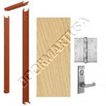 Knock Down Frame 16 Gauge & Solid Core Commercial Birch Wood Door Mortise Unit