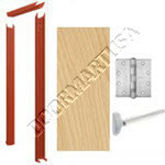 Knock Down Frame 16 Gauge & Solid Core Economy Birch Wood Door Rim Exit Device Unit