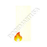 3'-0" x 8'-0" INA Masonite Clear Architectural 90 Min Fire Rated Plain Sliced White Maple 