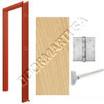 Welded Frame 16 Gauge & Solid Core Economy Birch Wood Door Rim Exit Device Unit