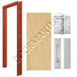 Welded Frame & Solid Core Commercial Birch Wood Door Push/Pull Unit
