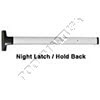 Falcon Pushpad Concealed Vertical Rod Exit Device with Night Latch / Hold Back