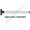 Falcon Pushpad Concealed Vertical Rod Exit Device with Night Latch / Hold Back