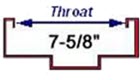 7-5/8" Throat